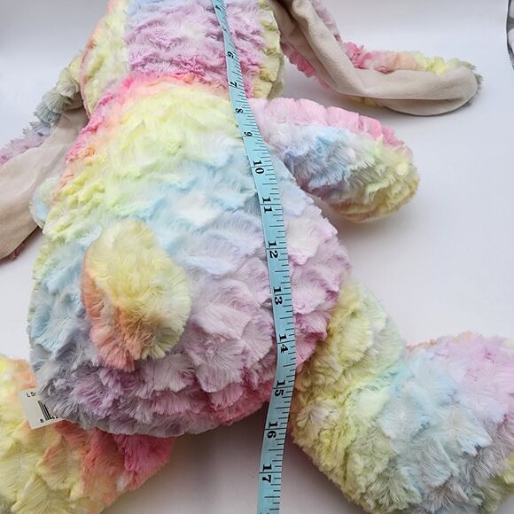 Walmart Scented Rainbow Bunny Rabbit Plush 15" Pink Nose Satin Ribbon 320907 - Picture 8 of 8